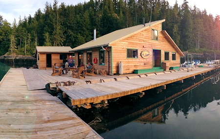 Coastal Spring Float Lodge, Knight Inlet, BC